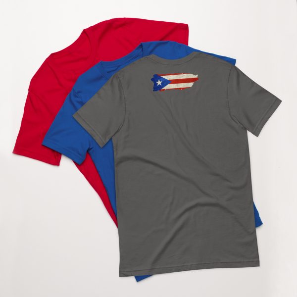 Ay Papa letra negra y roja con mapa de PR Unisex t-shirt - Image 5