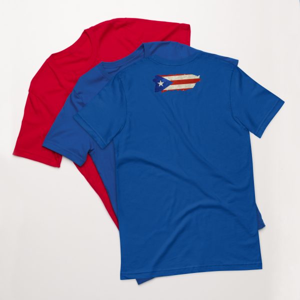 Ay Papa letra negra y roja con mapa de PR Unisex t-shirt - Image 3