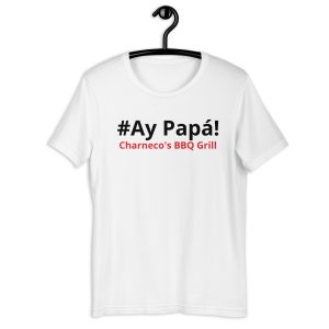 Ay Papa con letra negra y roja solo Unisex t-shirt